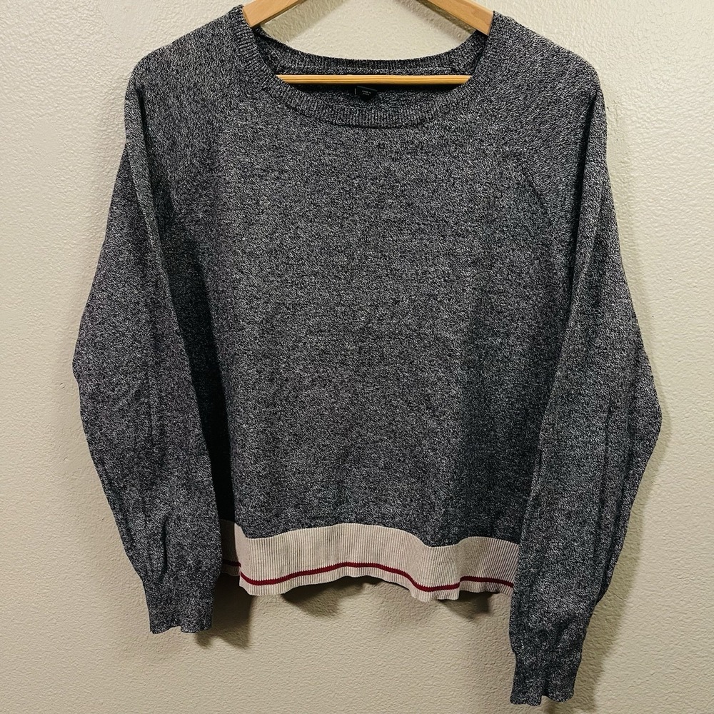 Roots Canada Cabin Knit Sweater Gray  Marled Casual Lounge Active Women's Size M